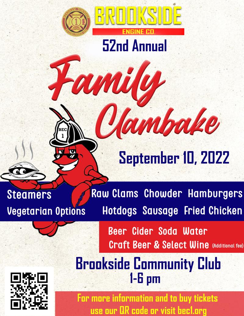The 52nd Annual Family Clambake is September 10, 2022 - Get Your Tickets Now! | Mendham Township, NJ